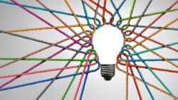 Image to depict ideas connecting with a network.